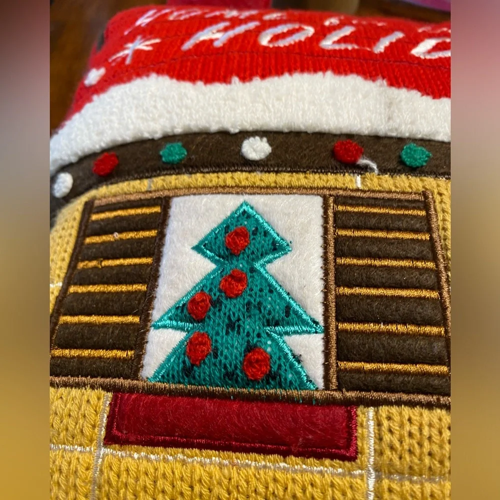 Wondershop Christmas home for the holidays pillow. 12x12.